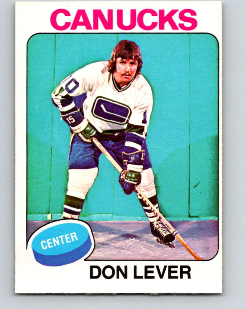 1975-76 O-Pee-Chee #206 Don Lever Vancouver Canucks V6069
