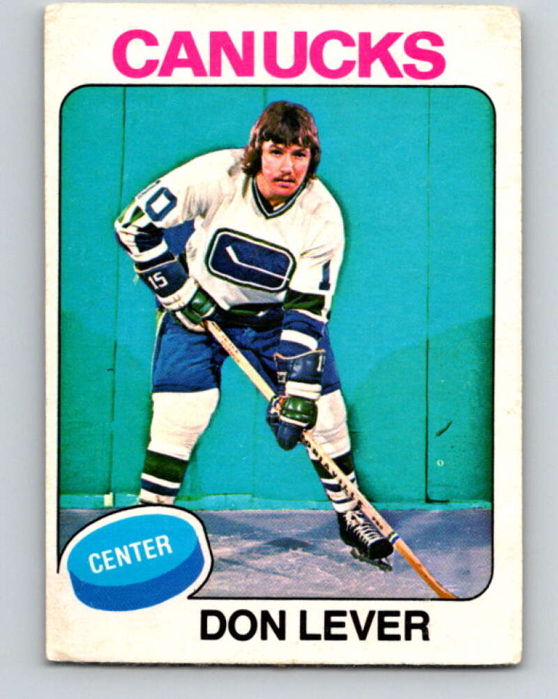 1975-76 O-Pee-Chee #206 Don Lever Vancouver Canucks V6070