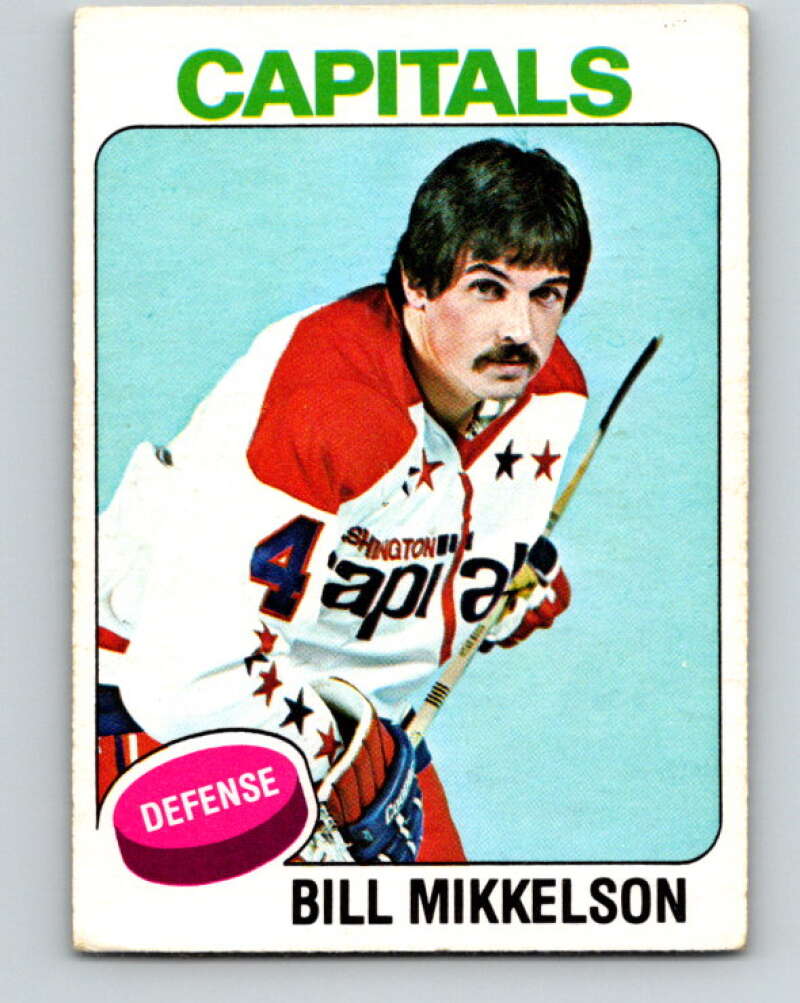 1975-76 O-Pee-Chee #207 Bill Mikkelson Washington Capitals V6073