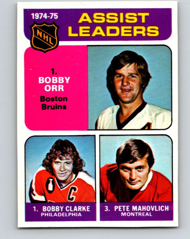 1975-76 O-Pee-Chee #209 Orr/Clarke LL Bruins/ Flyers V6082