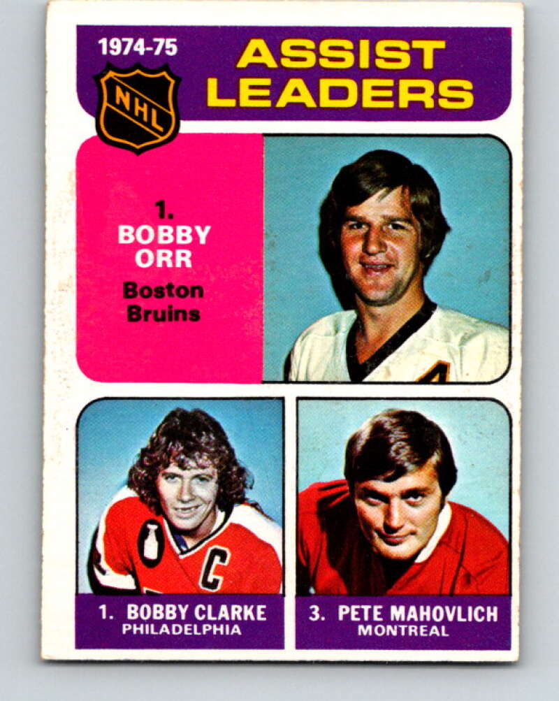 1975-76 O-Pee-Chee #209 Orr/Clarke LL Bruins/ Flyers V6083
