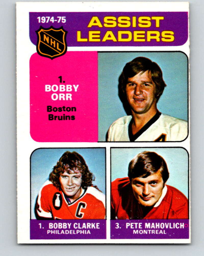 1975-76 O-Pee-Chee #209 Orr/Clarke LL Bruins/ Flyers V6084