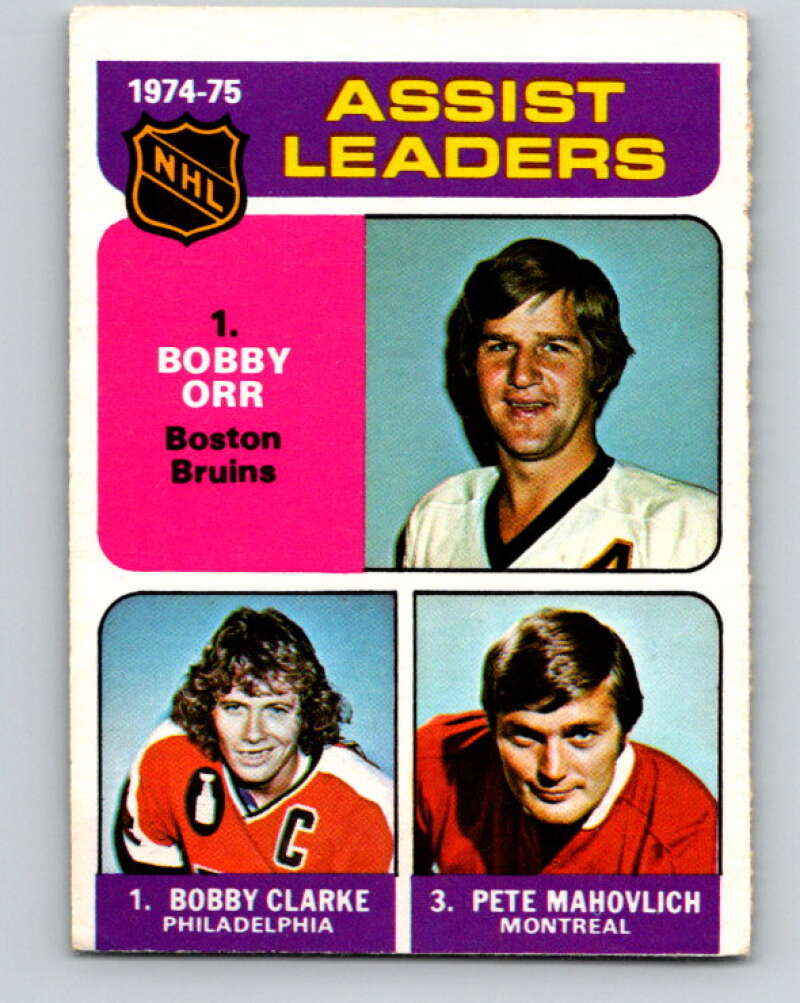 1975-76 O-Pee-Chee #209 Orr/Clarke LL Bruins/ Flyers V6085