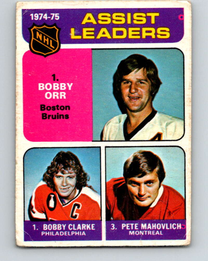 1975-76 O-Pee-Chee #209 Orr/Clarke LL Bruins/ Flyers V6088