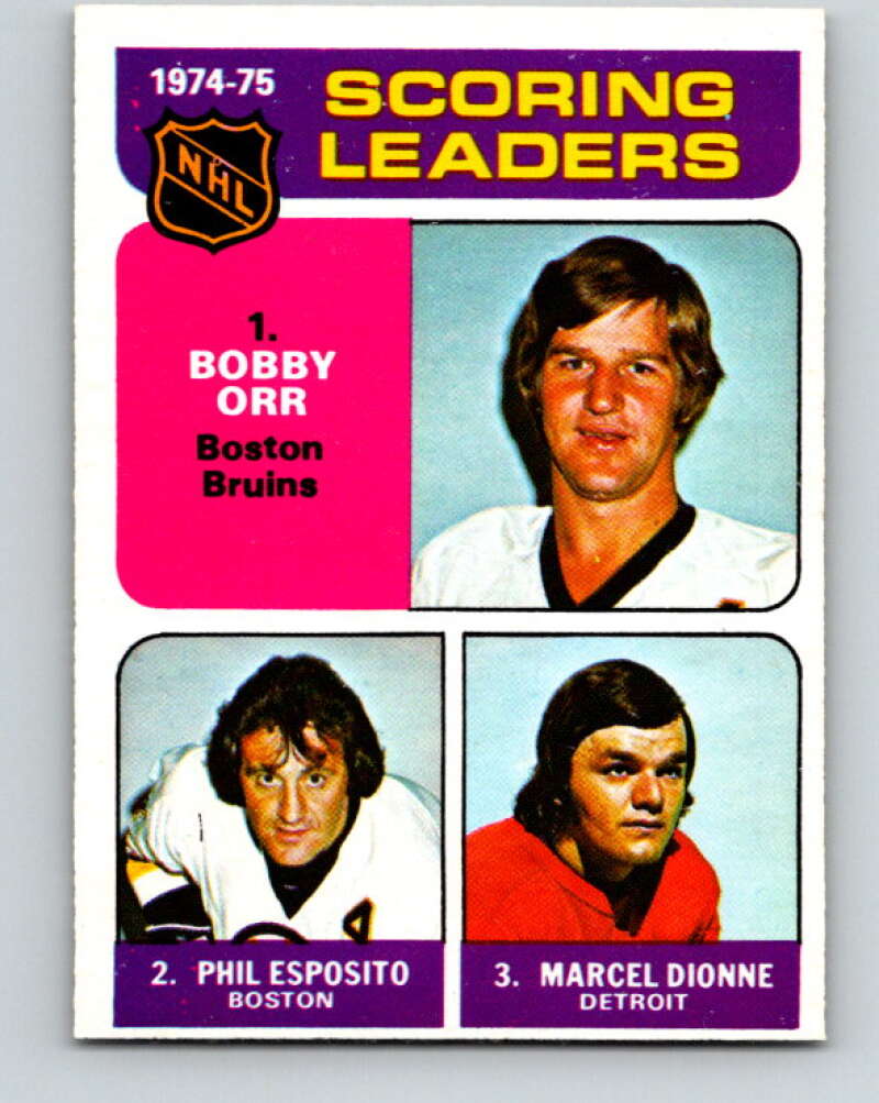 1975-76 O-Pee-Chee #209 Orr/Clarke LL Bruins/ Flyers V6089