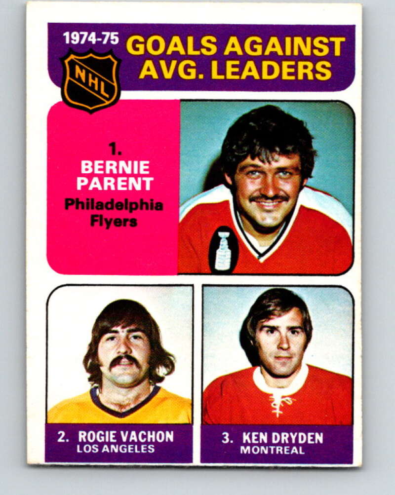 1975-76 O-Pee-Chee #213 Bernie Parent LL Philadelphia Flyers V6102