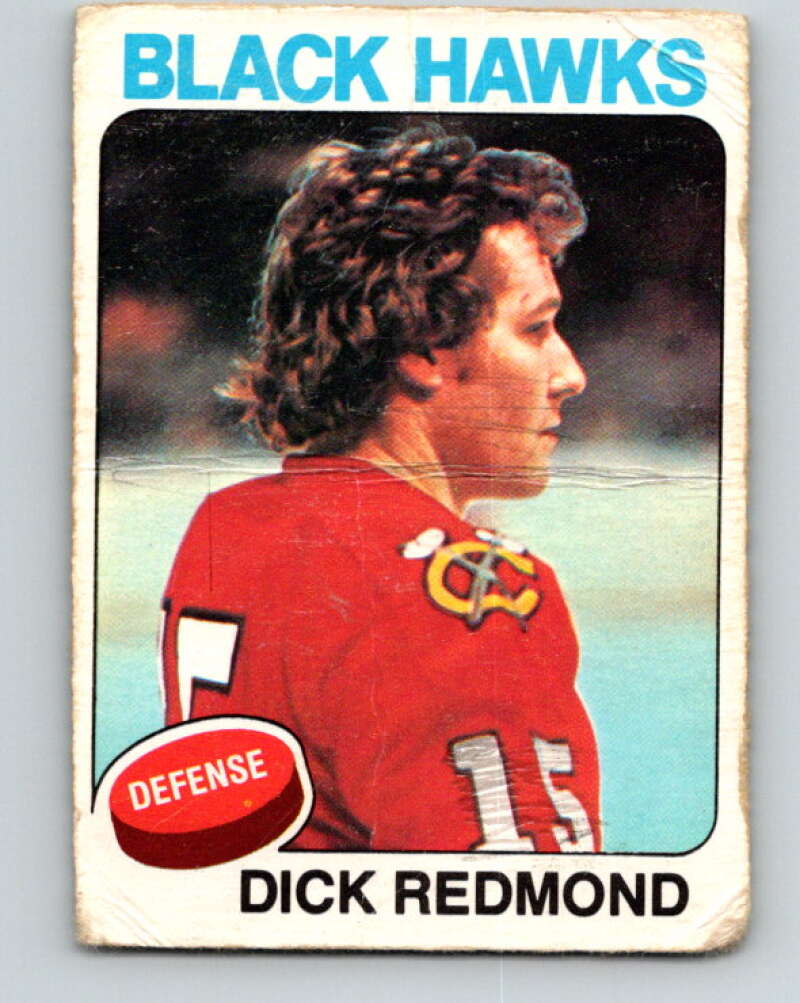 1975-76 O-Pee-Chee #218 Dick Redmond Chicago Blackhawks V6124