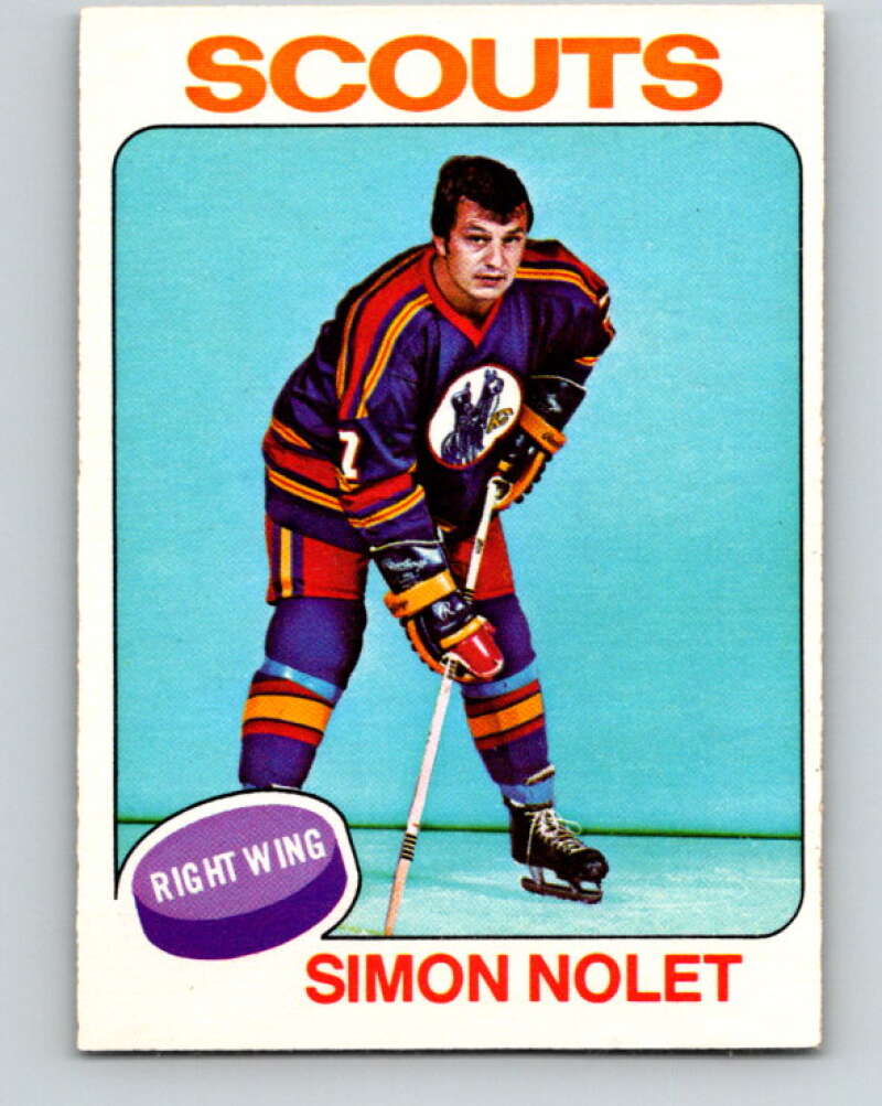 1975-76 O-Pee-Chee #220 Simon Nolet Kansas City Scouts V6136