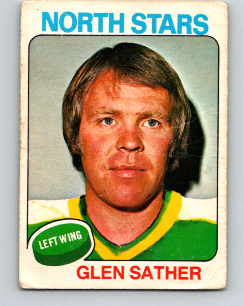 1975-76 O-Pee-Chee #222 Glen Sather Minnesota North Stars V6146
