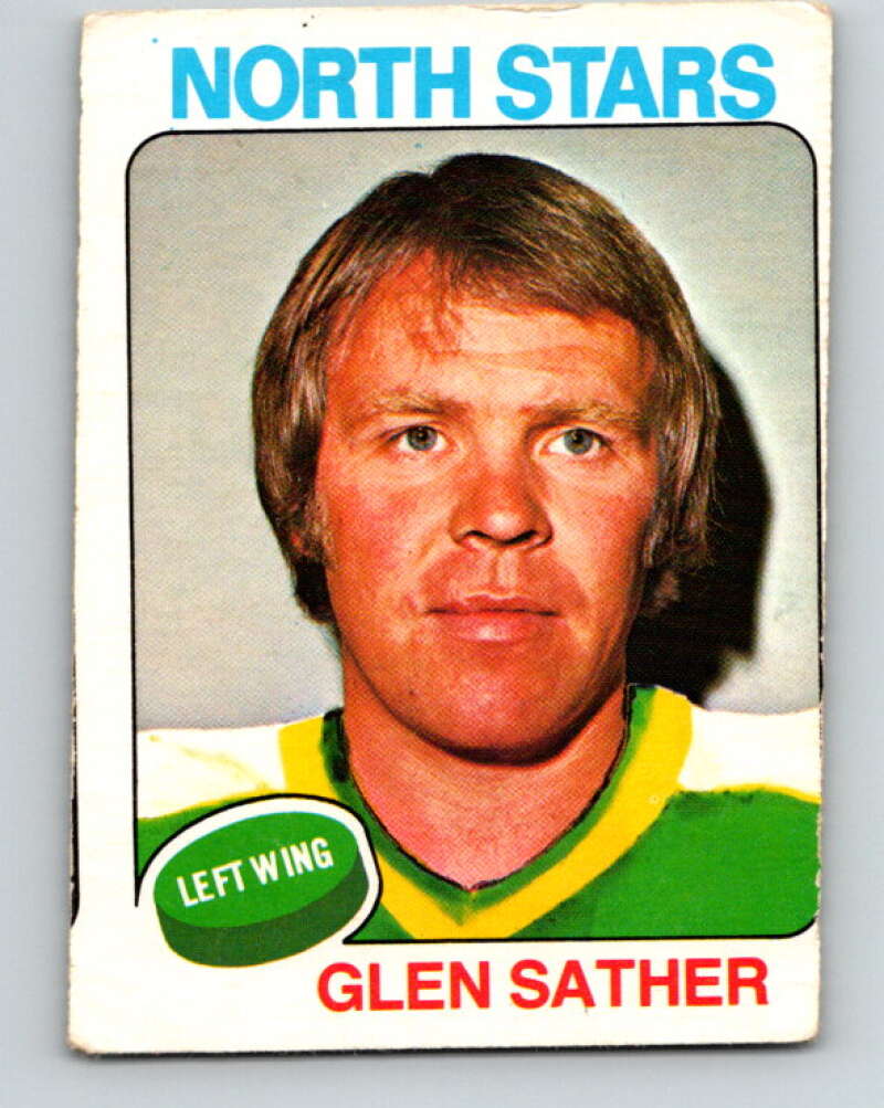 1975-76 O-Pee-Chee #222 Glen Sather Minnesota North Stars V6150