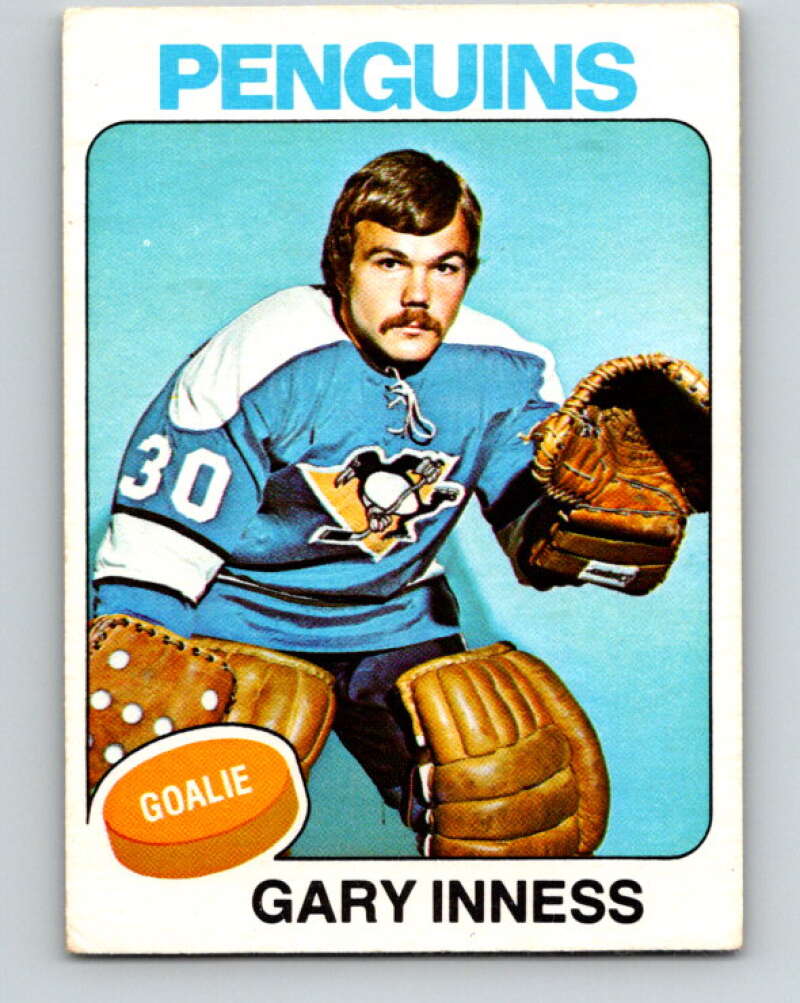 1975-76 O-Pee-Chee #227 Gary Inness RC Rookie Pittsburgh Penguins V6172
