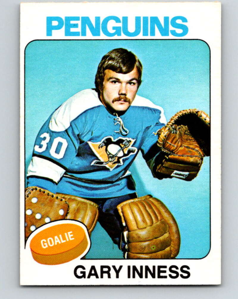 1975-76 O-Pee-Chee #227 Gary Inness RC Rookie Pittsburgh Penguins V6173