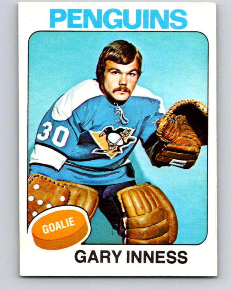 1975-76 O-Pee-Chee #227 Gary Inness RC Rookie Pittsburgh Penguins V6175