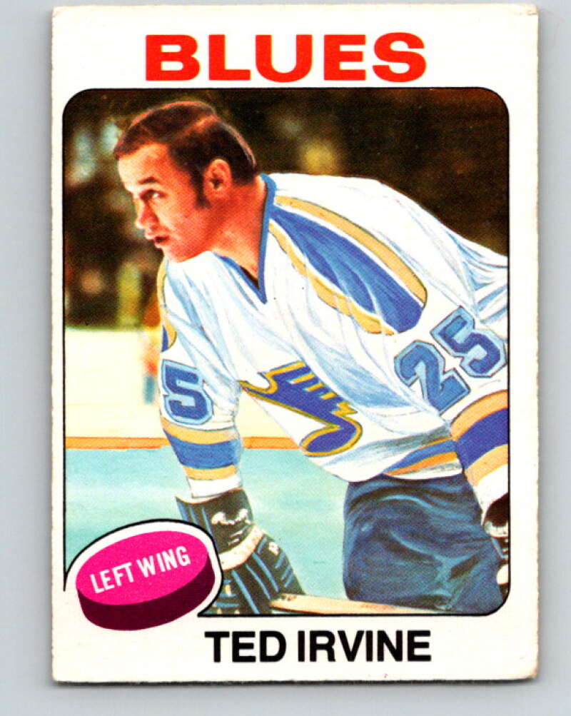 1975-76 O-Pee-Chee #244 Ted Irvine UER St. Louis Blues V6251