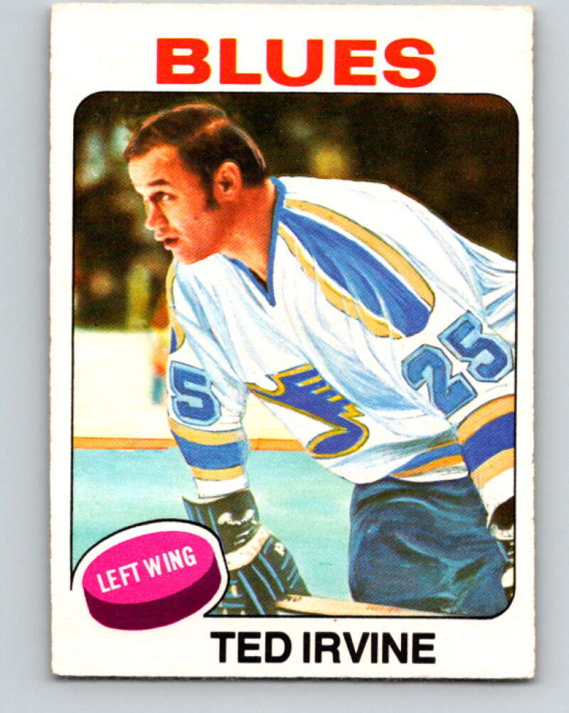 1975-76 O-Pee-Chee #244 Ted Irvine UER St. Louis Blues V6252