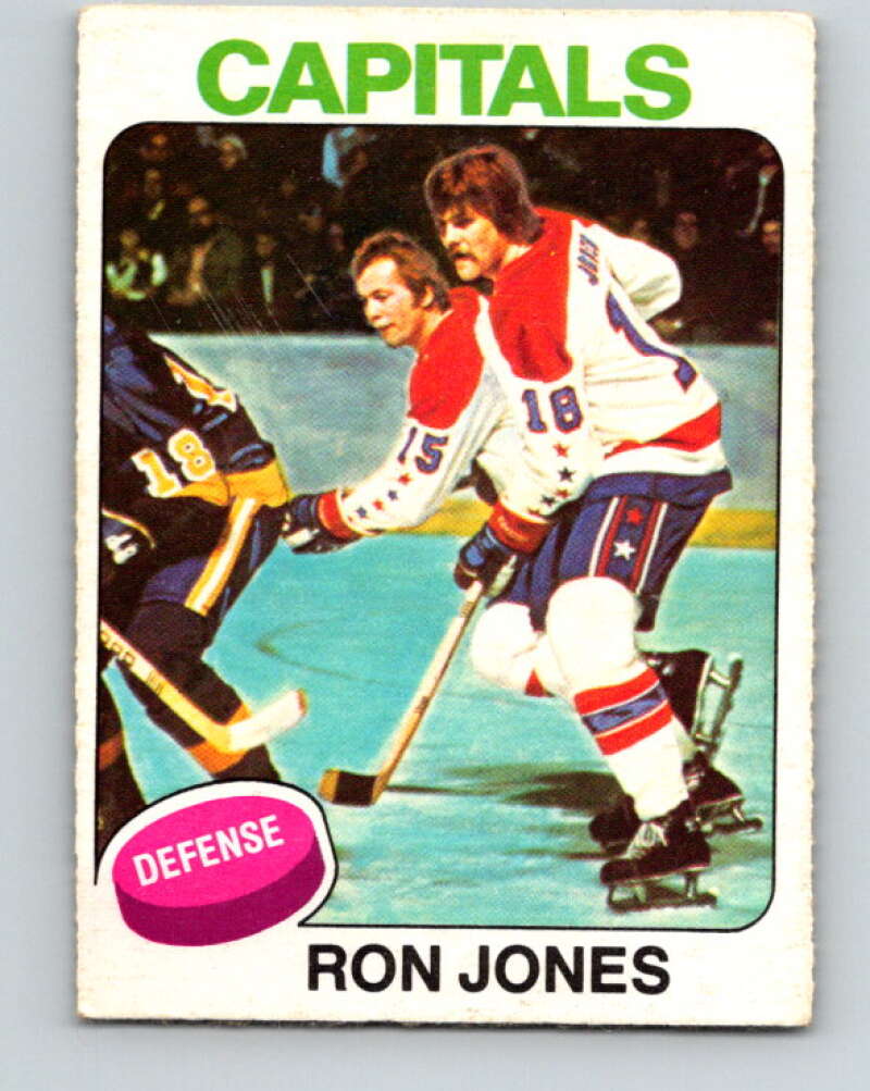 1975-76 O-Pee-Chee #247 Ron Jones RC Rookie Washington Capitals V6267