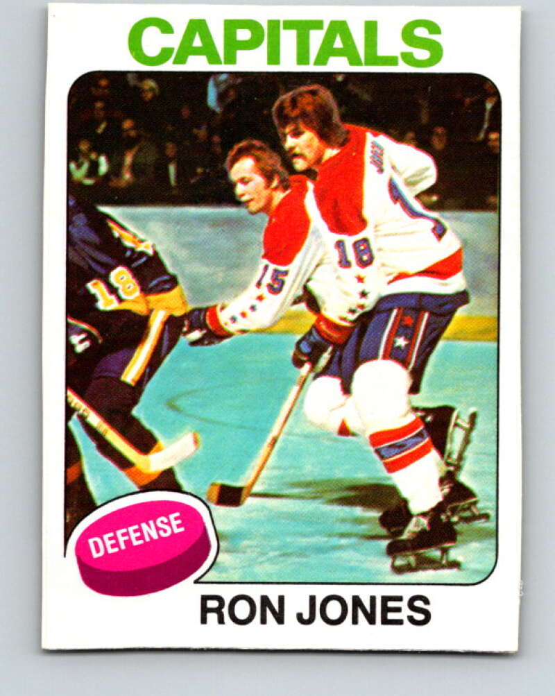 1975-76 O-Pee-Chee #247 Ron Jones RC Rookie Washington Capitals V6268