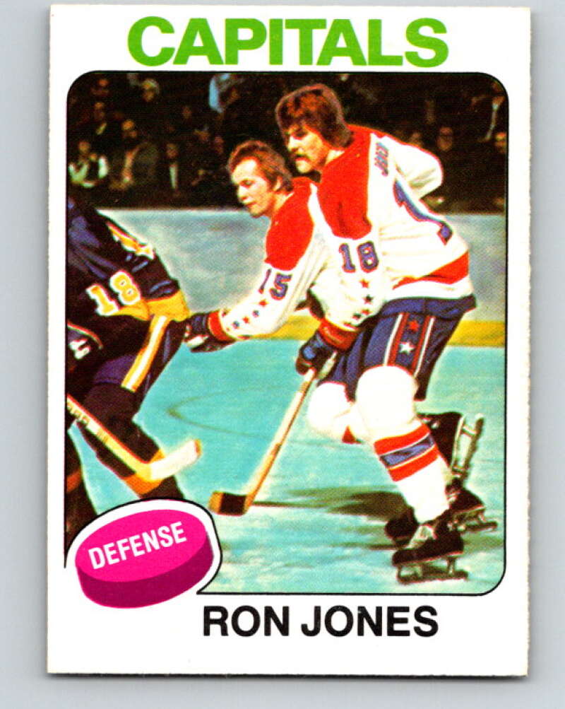 1975-76 O-Pee-Chee #247 Ron Jones RC Rookie Washington Capitals V6270