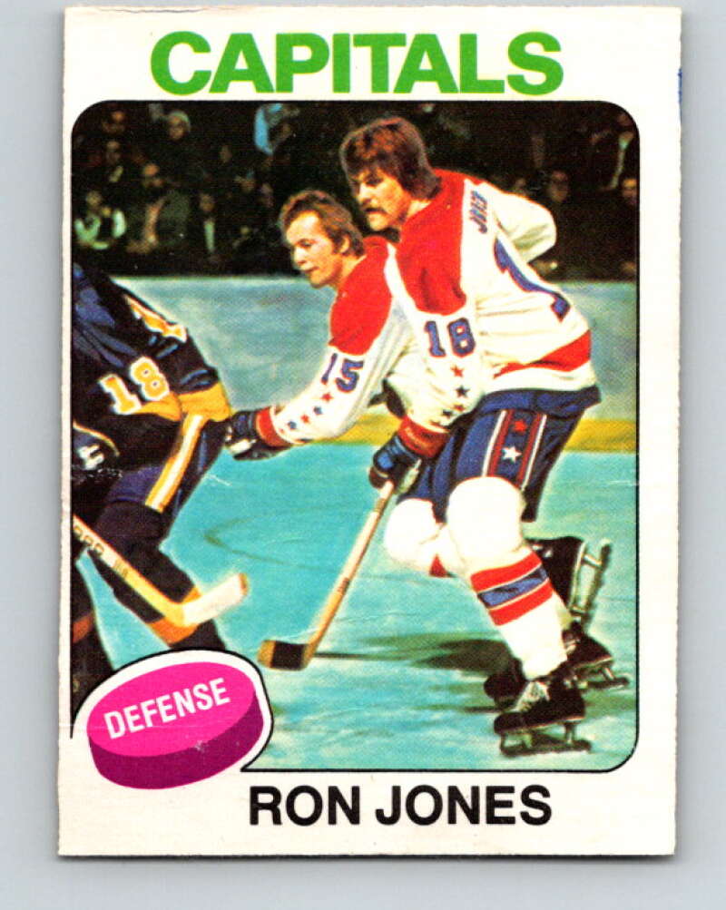 1975-76 O-Pee-Chee #247 Ron Jones RC Rookie Washington Capitals V6272