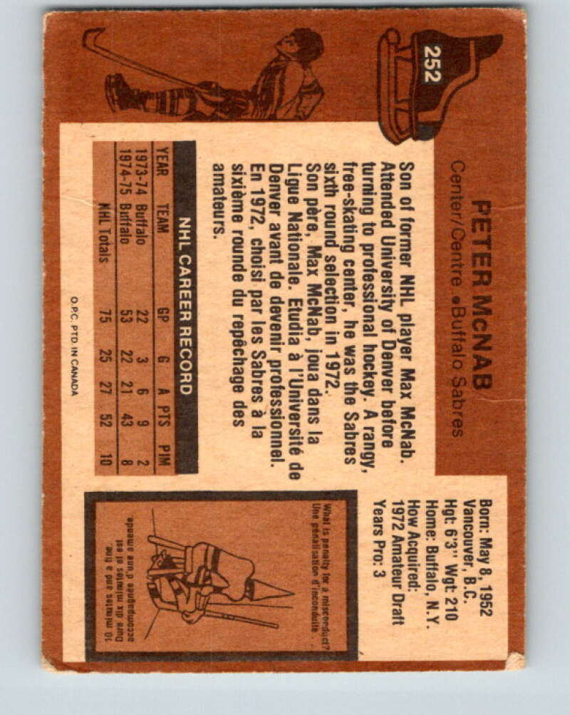 1975-76 O-Pee-Chee #251 Bobby Schmautz Boston Bruins V6285