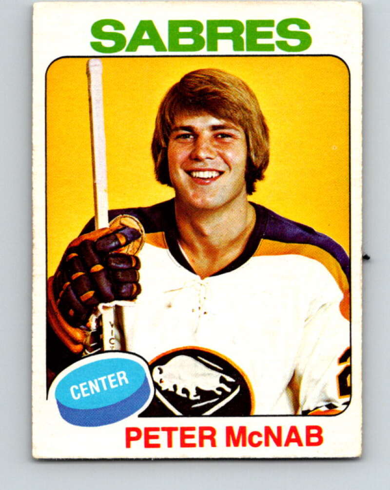 1975-76 O-Pee-Chee #252 Peter McNab RC Rookie Buffalo Sabres V6286