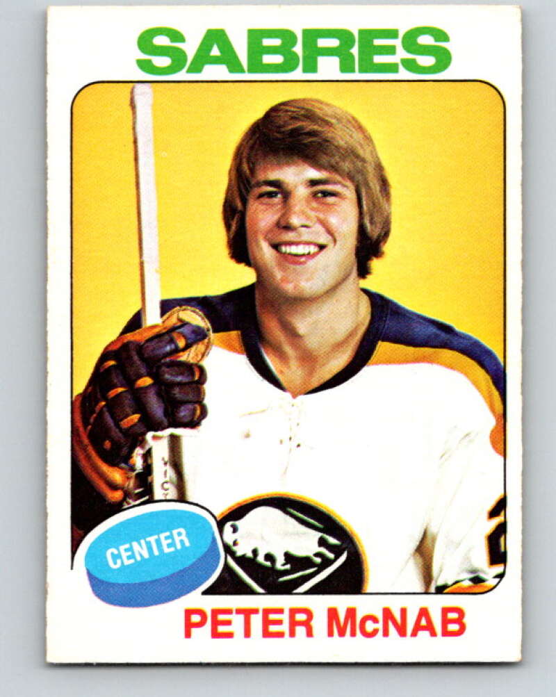 1975-76 O-Pee-Chee #252 Peter McNab RC Rookie Buffalo Sabres V6288