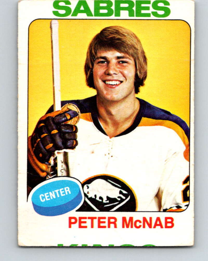 1975-76 O-Pee-Chee #252 Peter McNab RC Rookie Buffalo Sabres V6289
