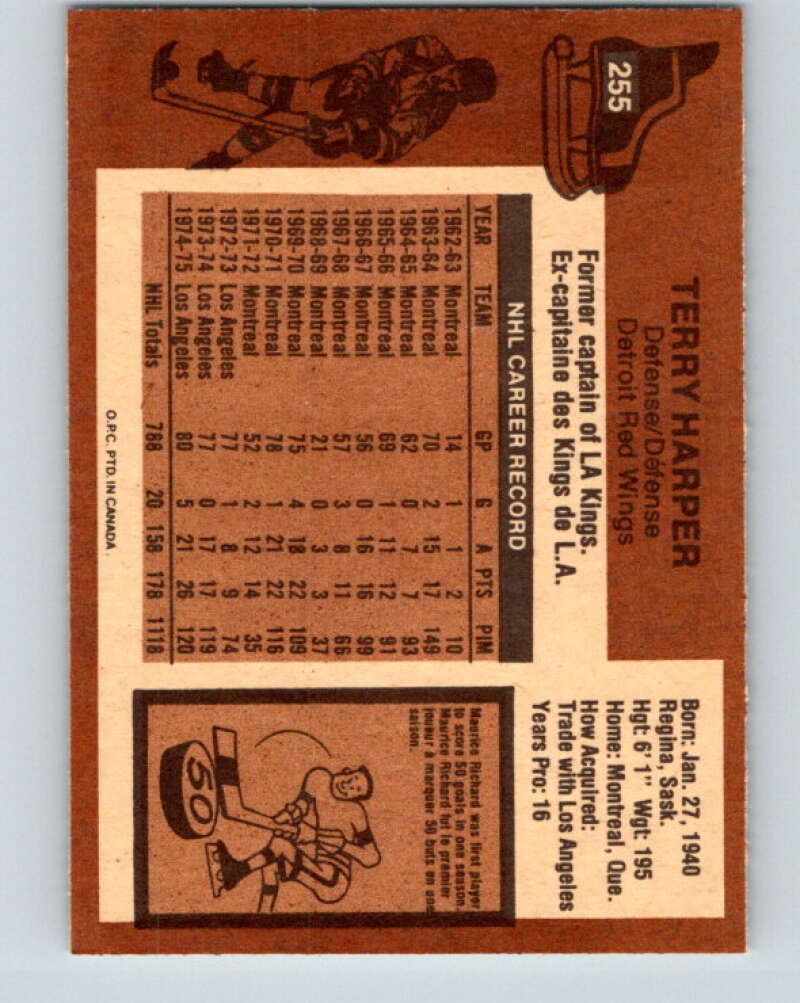 1975-76 O-Pee-Chee #254 Dennis Hull Chicago Blackhawks V6296