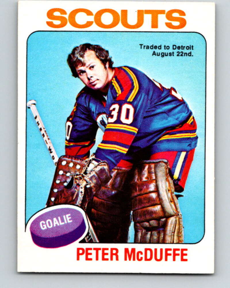1975-76 O-Pee-Chee #256 Peter McDuffe Kansas City Scouts V6299