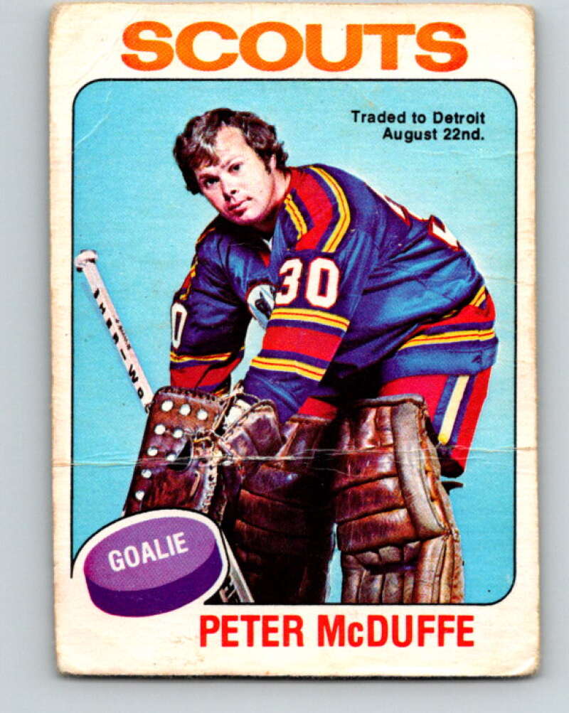 1975-76 O-Pee-Chee #256 Peter McDuffe Kansas City Scouts V6300
