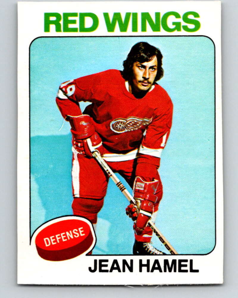1975-76 O-Pee-Chee #257 Jean Hamel Detroit Red Wings V6304