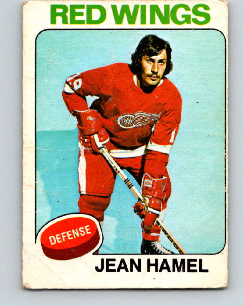 1975-76 O-Pee-Chee #257 Jean Hamel Detroit Red Wings V6306
