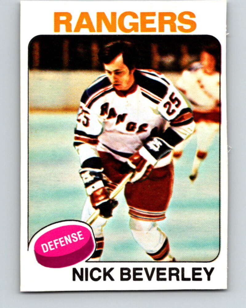 1975-76 O-Pee-Chee #279 Nick Beverley New York Rangers V6423