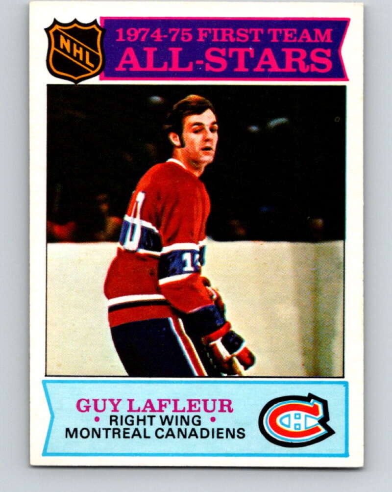 1975-76 O-Pee-Chee #290 Guy Lafleur AS Montreal Canadiens V6480