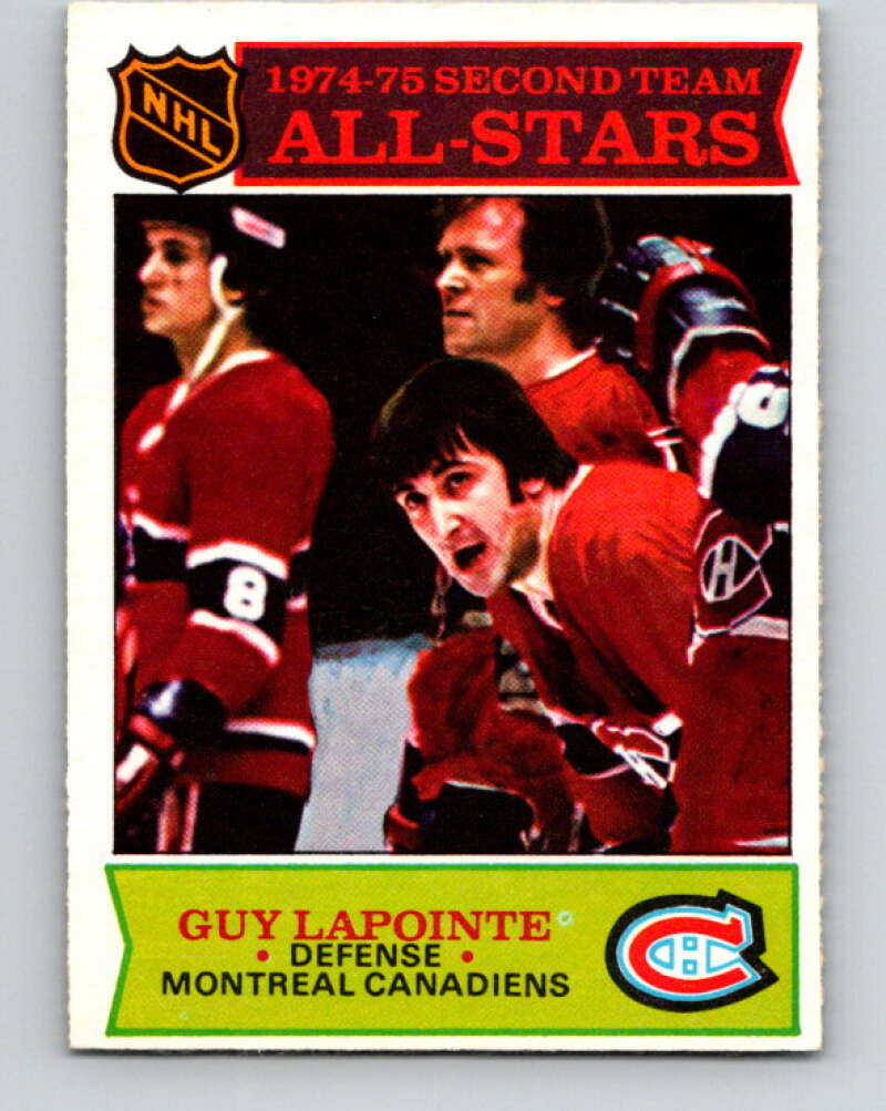 1975-76 O-Pee-Chee #293 Guy Lapointe AS Montreal Canadiens V6492