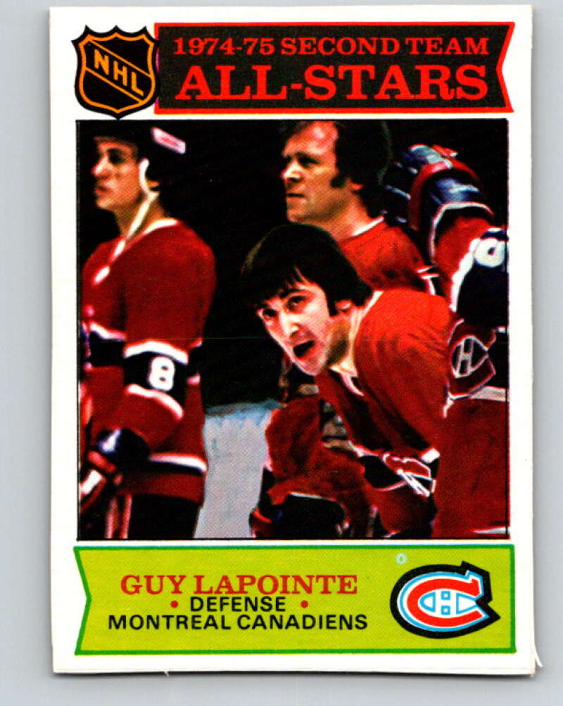 1975-76 O-Pee-Chee #293 Guy Lapointe AS Montreal Canadiens V6493