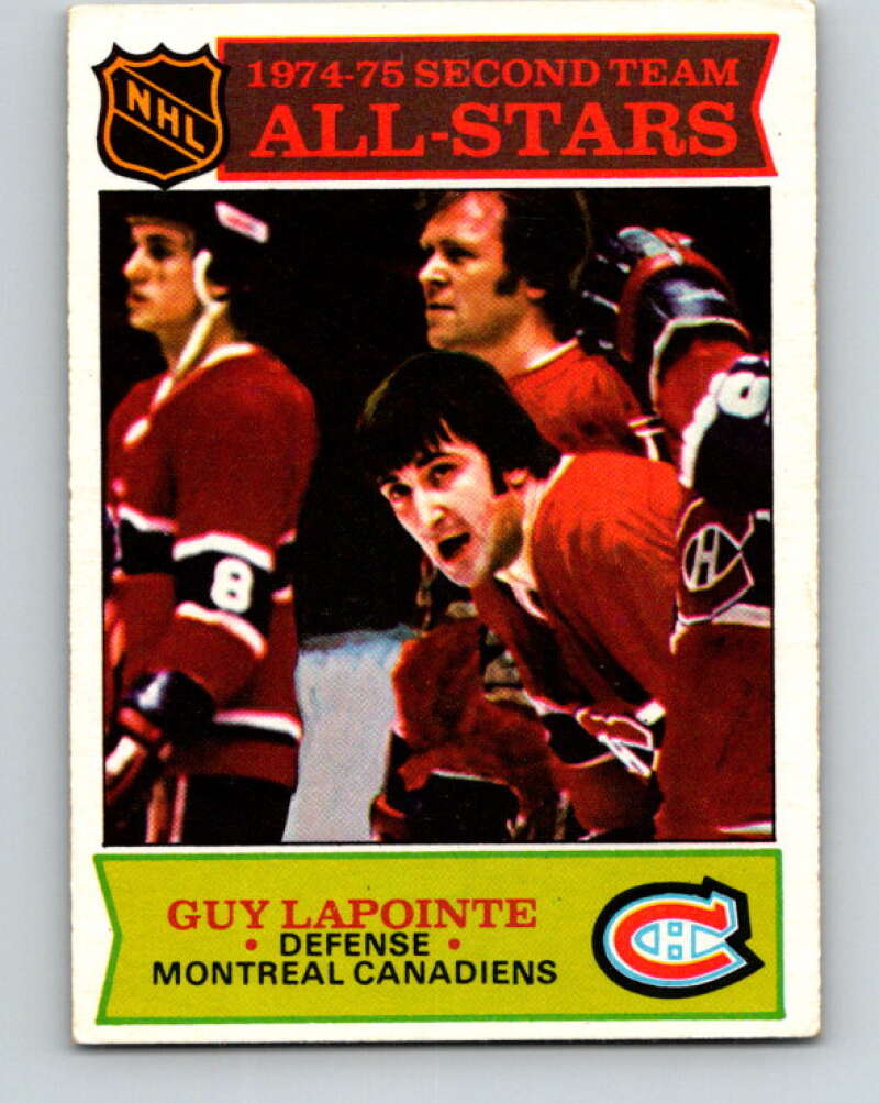 1975-76 O-Pee-Chee #293 Guy Lapointe AS Montreal Canadiens V6495