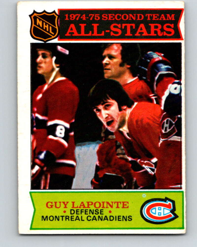 1975-76 O-Pee-Chee #293 Guy Lapointe AS Montreal Canadiens V6496