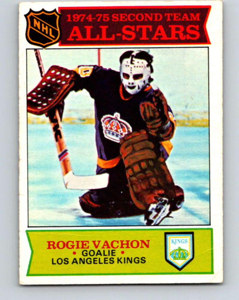 1975-76 O-Pee-Chee #297 Rogie Vachon AS Los Angeles Kings V6513
