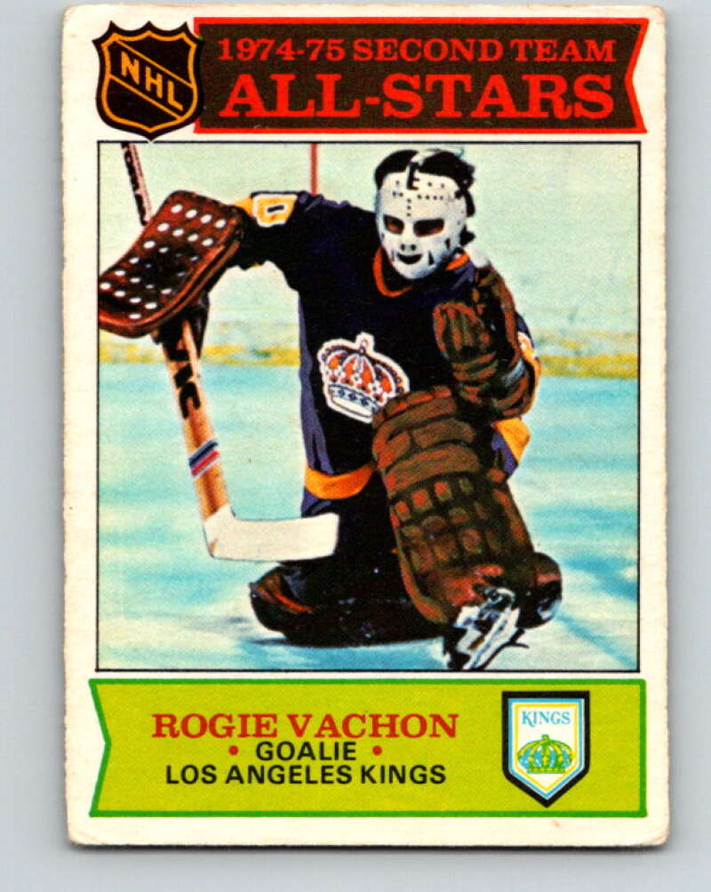 1975-76 O-Pee-Chee #297 Rogie Vachon AS Los Angeles Kings V6514
