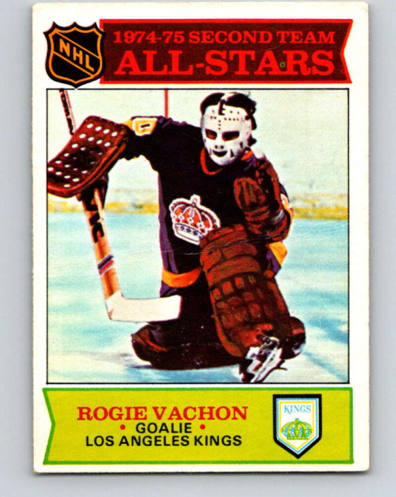 1975-76 O-Pee-Chee #297 Rogie Vachon AS Los Angeles Kings V6516