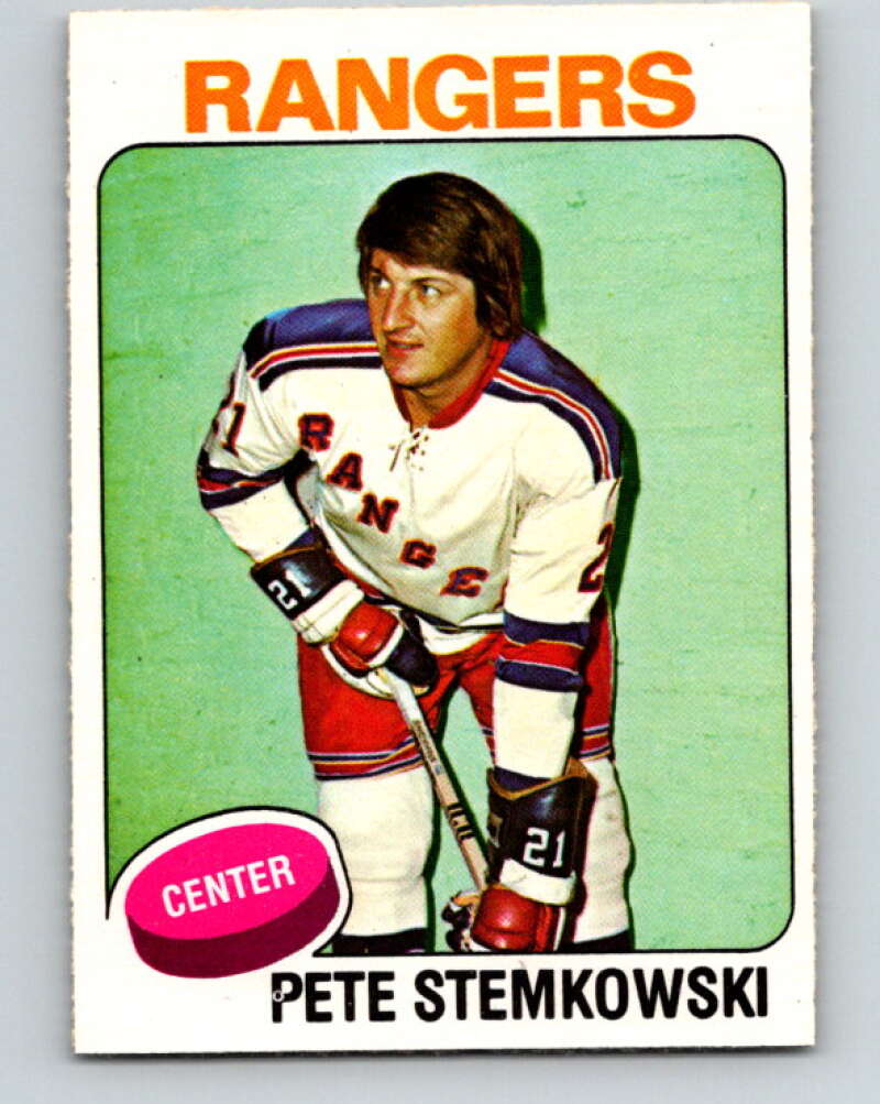 1975-76 O-Pee-Chee #303 Pete Stemkowski New York Rangers V6540