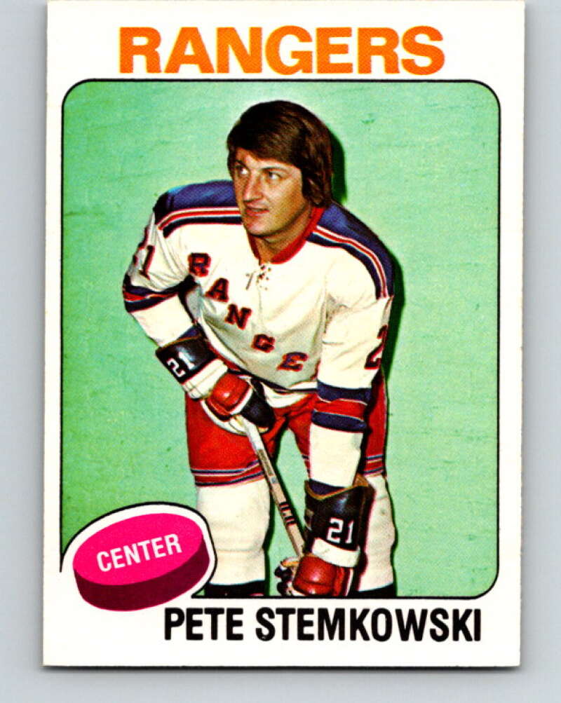 1975-76 O-Pee-Chee #303 Pete Stemkowski New York Rangers V6541