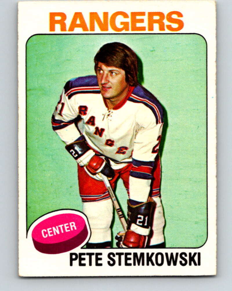 1975-76 O-Pee-Chee #303 Pete Stemkowski New York Rangers V6543