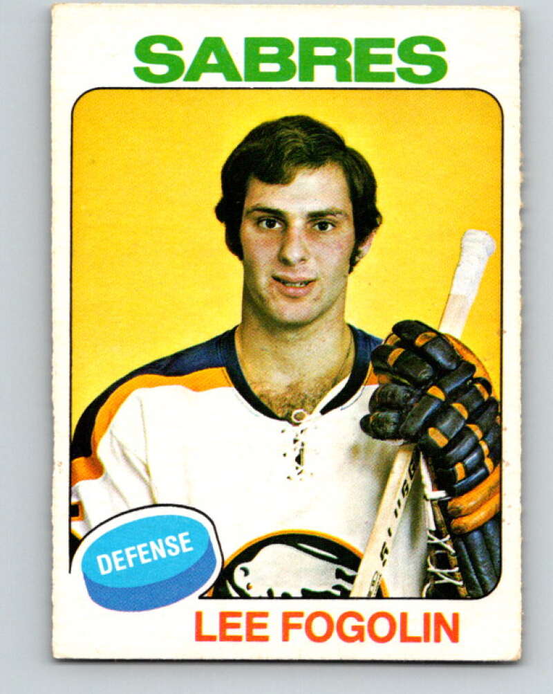1975-76 O-Pee-Chee #306 Lee Fogolin RC Rookie Buffalo Sabres V6562