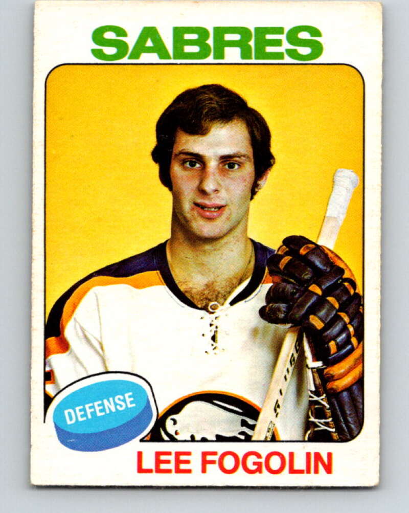1975-76 O-Pee-Chee #306 Lee Fogolin RC Rookie Buffalo Sabres V6563
