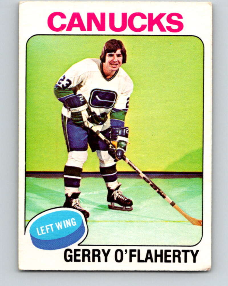 1975-76 O-Pee-Chee #307 Gerry O'Flaherty Vancouver Canucks V6572