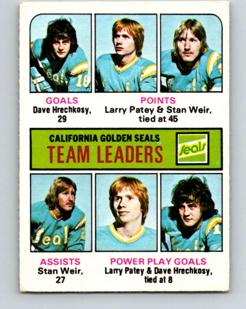 1975-76 O-Pee-Chee #316 Stan Weir TL California Golden Seals V6618