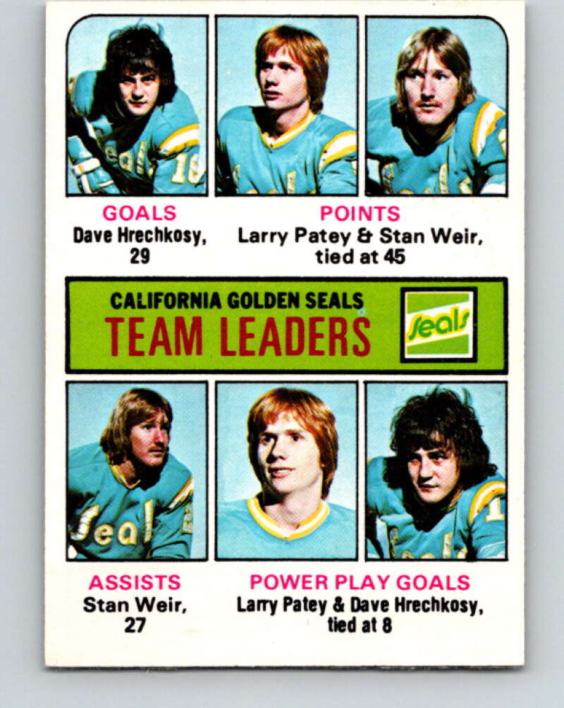 1975-76 O-Pee-Chee #316 Stan Weir TL California Golden Seals V6619