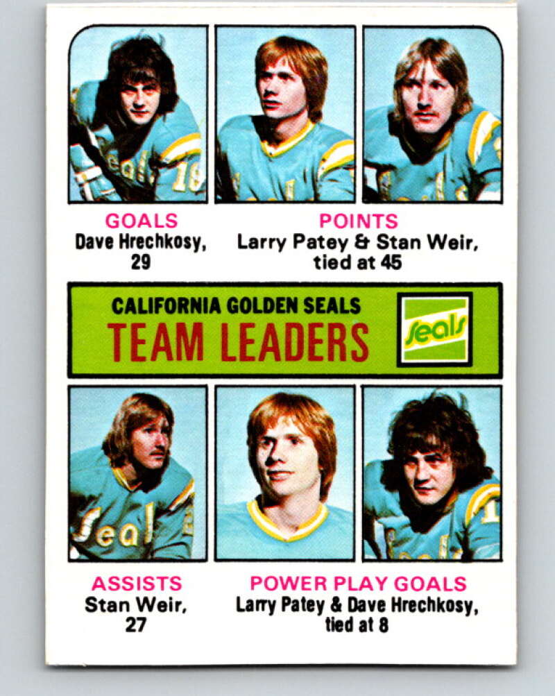 1975-76 O-Pee-Chee #316 Stan Weir TL California Golden Seals V6620